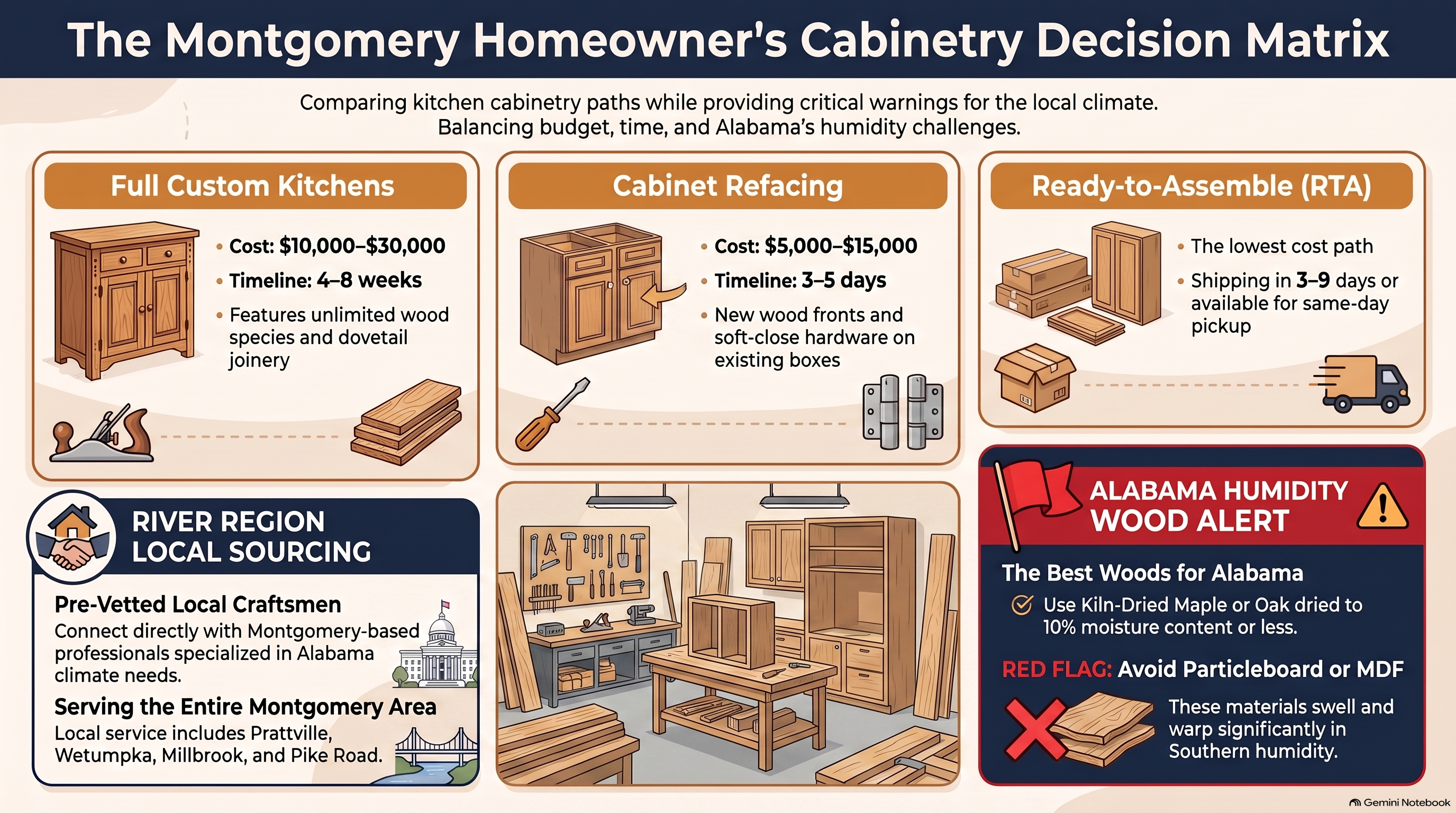 Homeowner Cabinetry Decision Matrix
